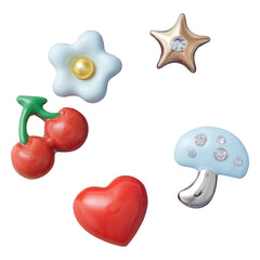 Crocs - Set of 5 Metal Jibbitz | Red