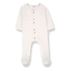 1+ in the family - Clareta gerippte Pyjamas | Ecru