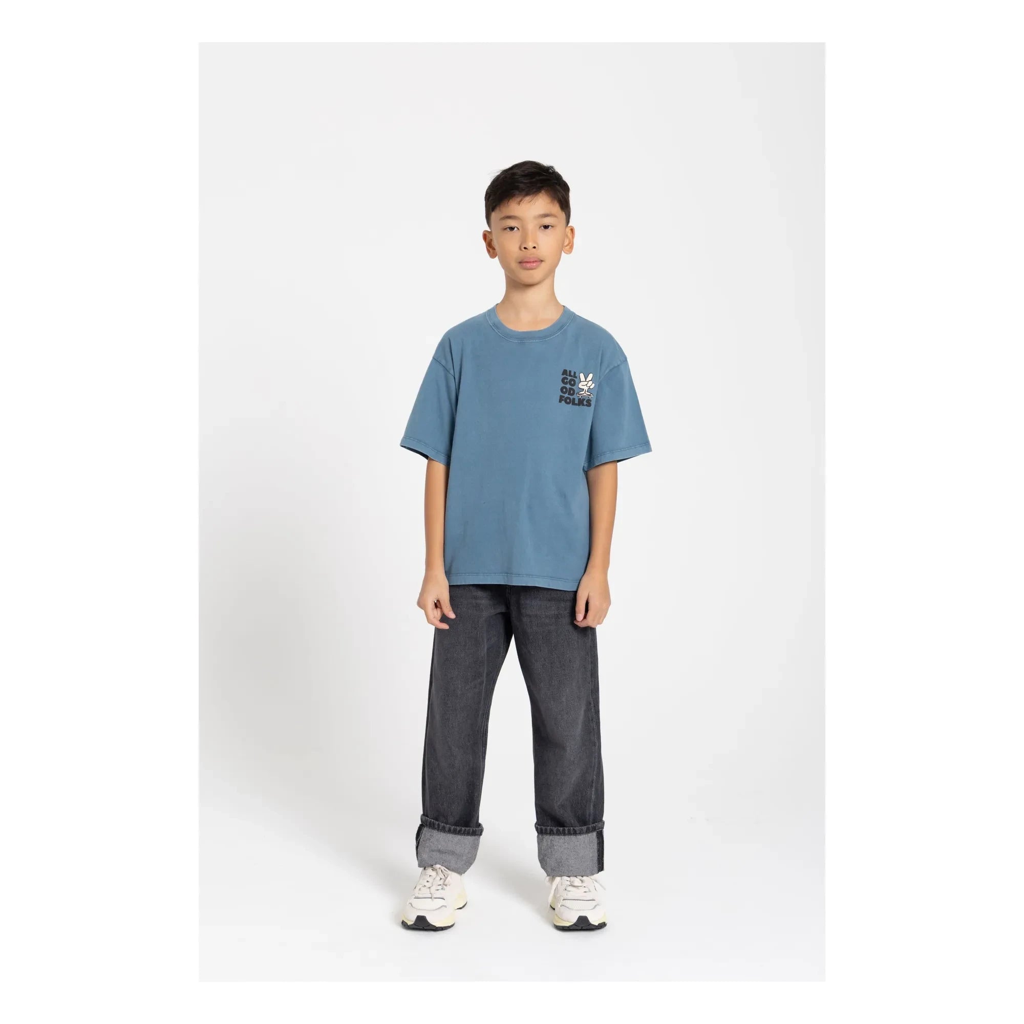 Hundred Pieces - Finn Organic Cotton T-Shirt | Blue