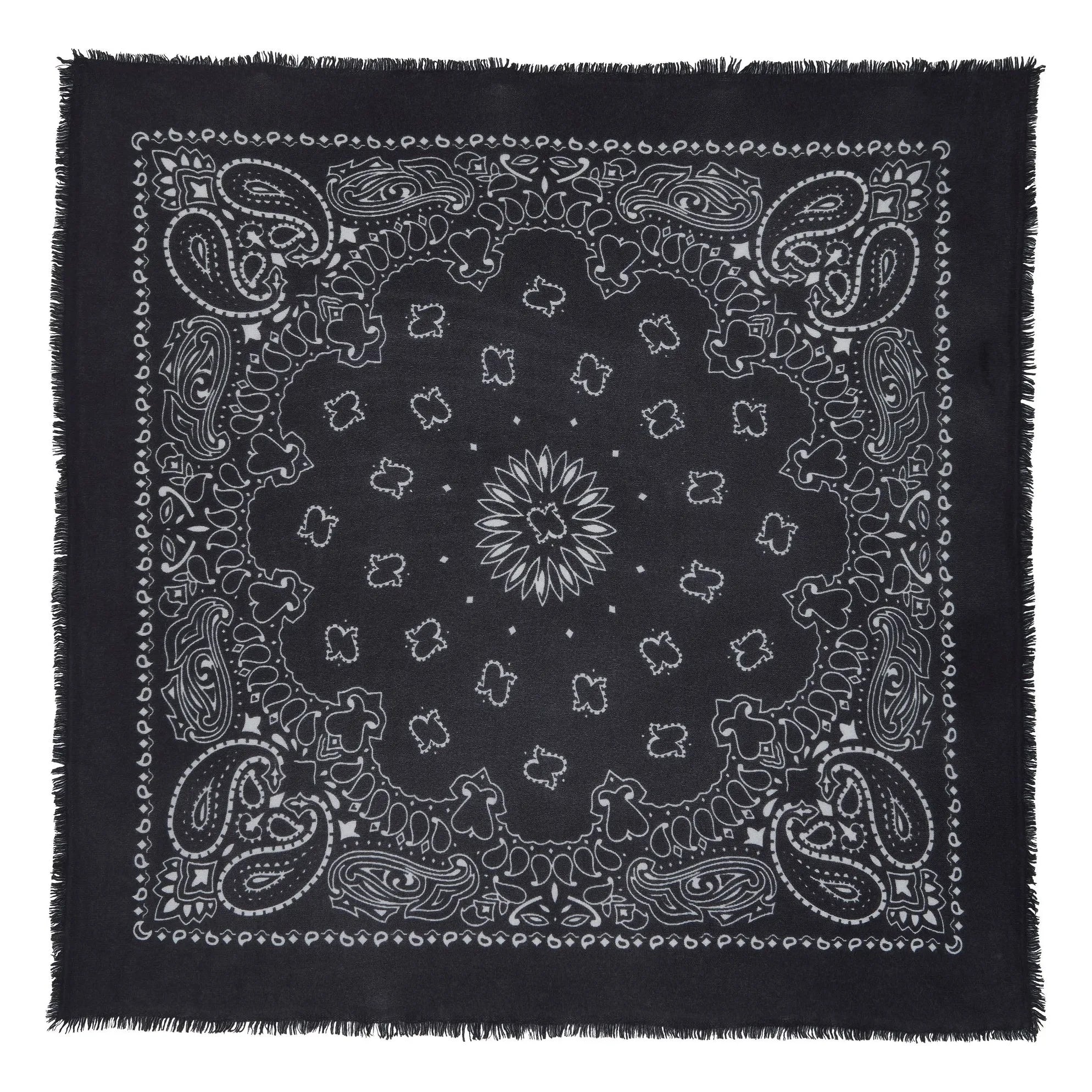 Kujten - Hachiko Kaşmir Bandana | Siyah
