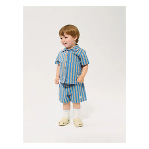 Bobo Choses – Blau gestreifte Baby-Shorts