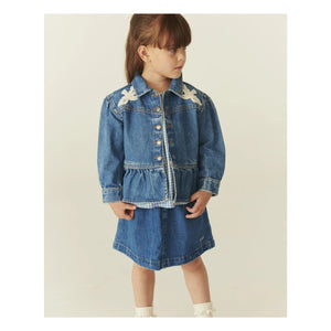 Copenhagen Colors - Denim Jacket Birds Organic Cotton | Blue