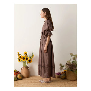 Boteh - Myra Linen Dress | Mocha