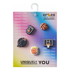 Crocs - 5er Jibbitz Basketball-Set | Schwarz