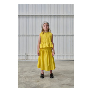 Tangerine - Plissierter Midirock | Gelb