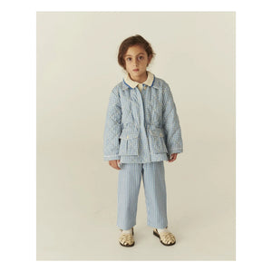 Copenhagen Colors - Pied de Poule Organic Cotton Quilted Jacket | Blue