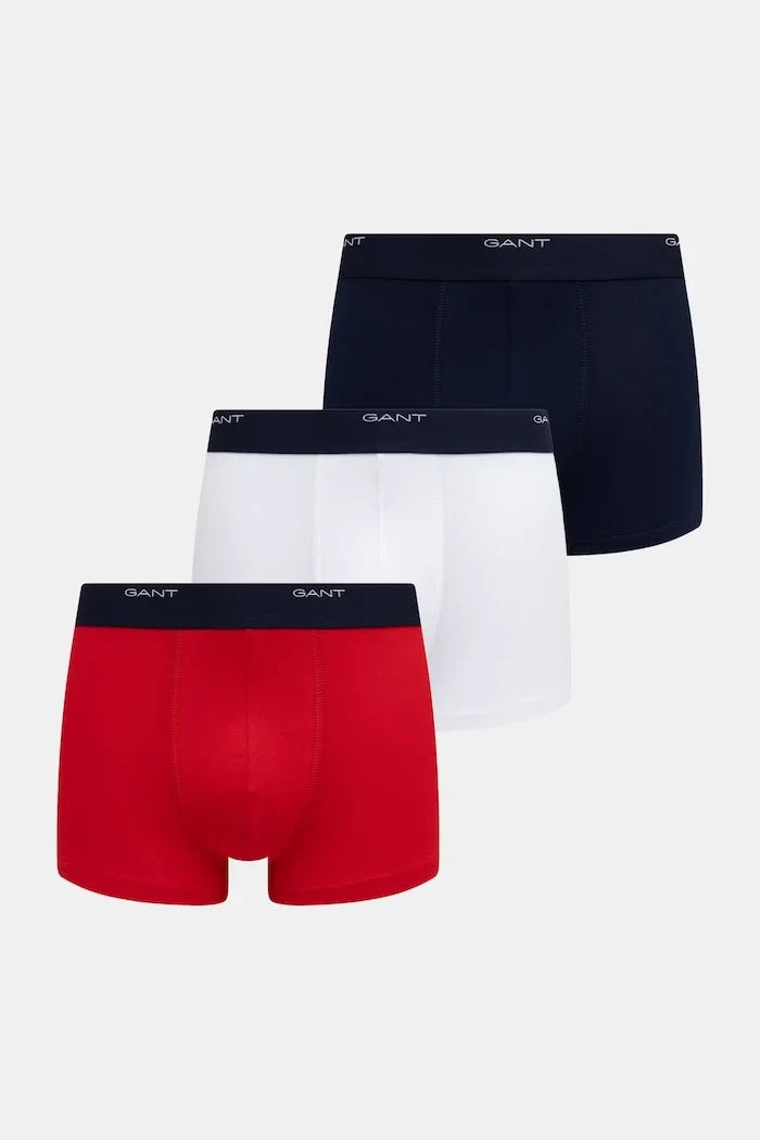 Gant pamuk ve elastanlı dar kesim erkek boxer 3'lü