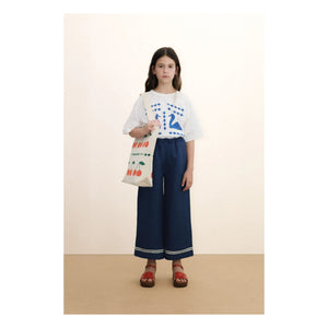 Tinycottons - T-shirt Swans Losanges Organik pamuk | Beyaz
