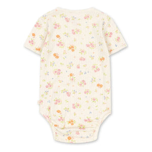 Konges Sløjd - Minnie Organic Cotton Ribbed Short Sleeve Bodysuit | Ecru
