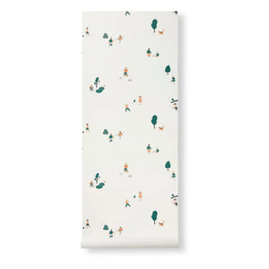 Ferm Living Kids - Park Duvar Kağıdı | Kırık beyaz