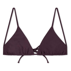 Matona - Dreieck-Jersey-Top recycelte Fasern | Aubergine