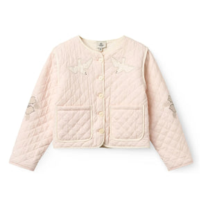 Copenhagen Colors - Organic Cotton Embroidered Quilted Jacket | Lychee Pink