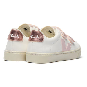 Veja - Esplar Leather Scratched Sneakers | White