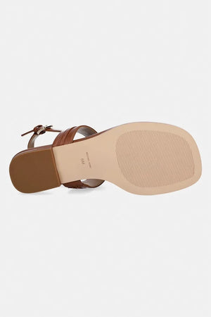 MICHAEL Michael Kors Marcia Thong Sandal kadın deri düz taban sandalet