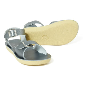 Salt-Water – Surfer Sandalen aus wasserfestem Leder | Silber