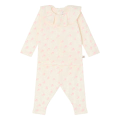 Bonpoint - Jelsia Kirschen Bio-Baumwoll-T-Shirt und Leggings Set | Ecru