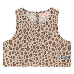 Tinycottons - Poplin Leopar Üst | Kahverengi