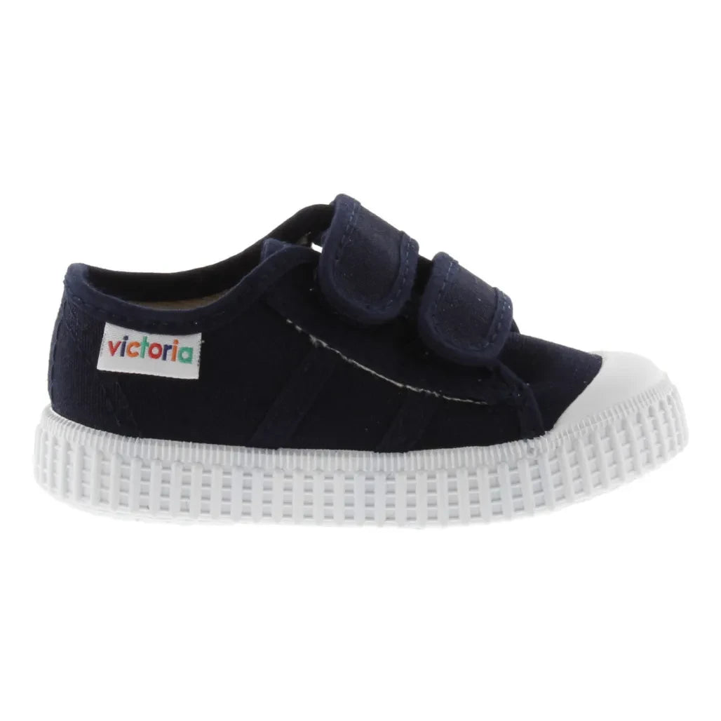 Victoria - Tiras Lona Velcro Sneaker | Lacivert