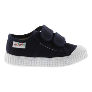 Victoria - Tiras Lona Velcro Sneaker | Lacivert