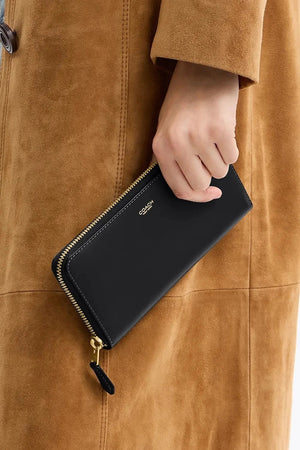 Coach kadın deri cüzdan Accordion Zip