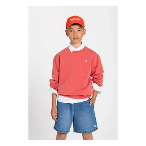 Smallable Kid - Arlo organik pamuklu sweatshirt | Koyu kırmızı
