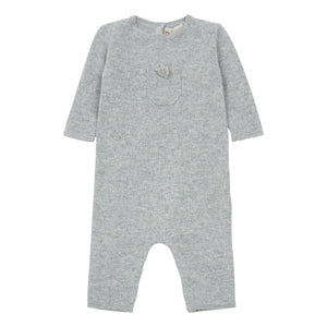 Bonpoint - Cashmere romper | Gray melange