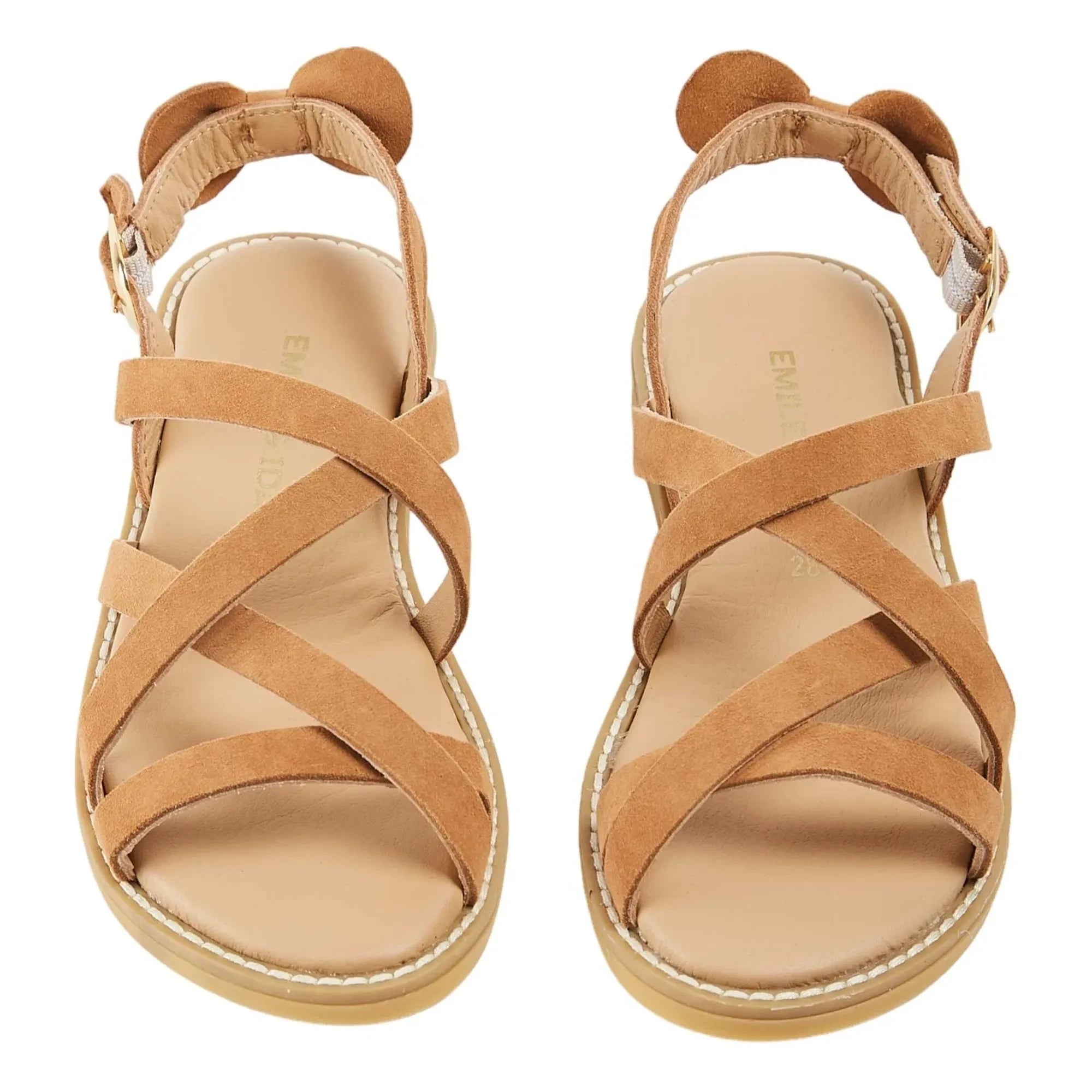 Emile et Ida - Sandalen aus gekreuztem Leder | Camel