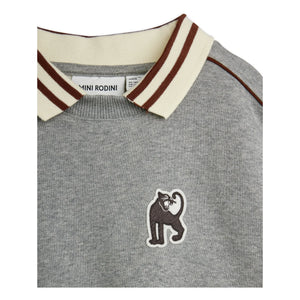 Mini Rodini - Panther organik pamuklu sweatshirt | Gri melanj