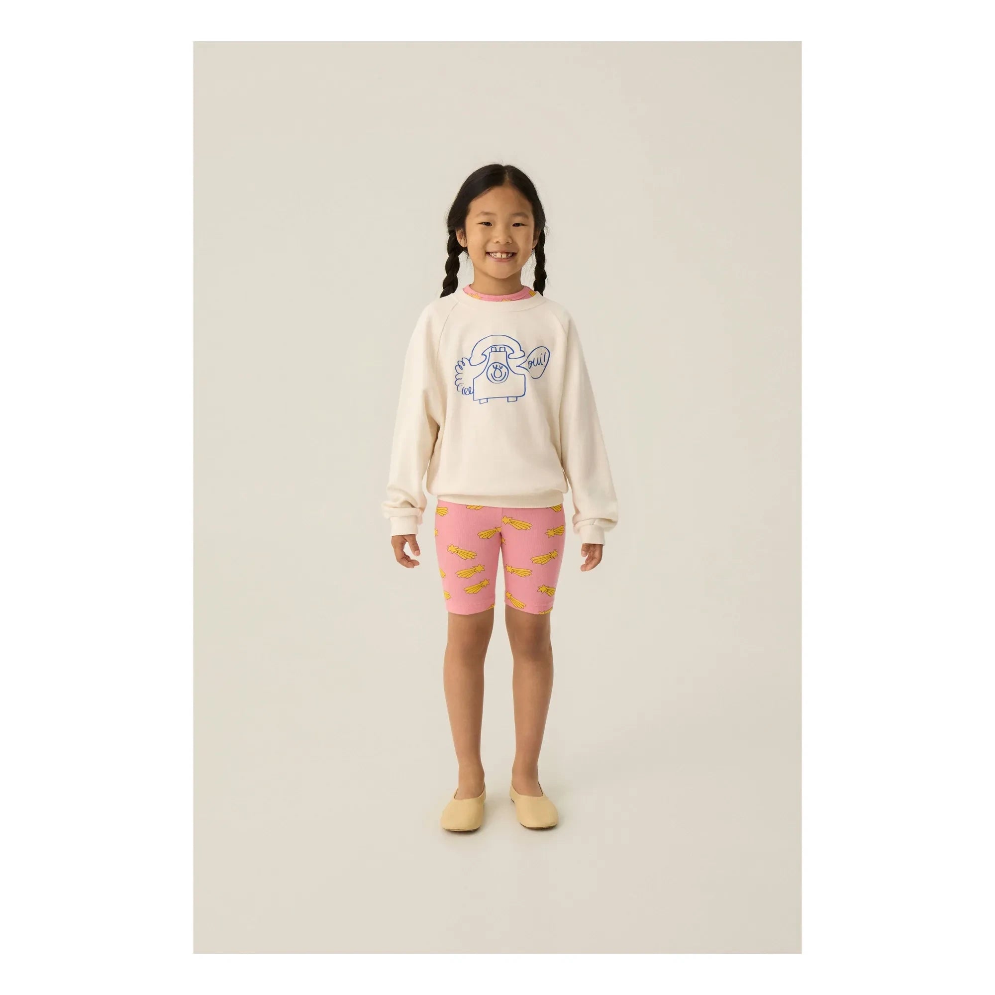 The Campamento - Cyclist Shooting Stars Organic Cotton | Baby Pink