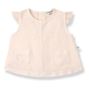 1+ in the family - Apolonia Seersucker Blouse and Bloomer Set | Beige Pink