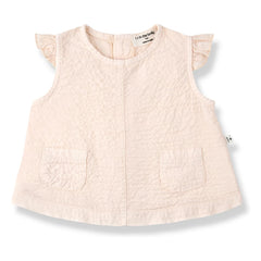 1+ in the family - Apolonia Seersucker Blouse and Bloomer Set | Beige Pink