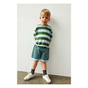 FUB - Oversized Striped T-Shirt Extra Thin Knit Organic Cotton | Green