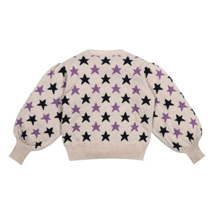 the new society - Ximena Etoiles Wool and Recycled Fiber Sweater | Beige