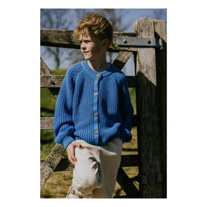 Yuki - Raglan-Cardigan aus Bio-Baumwolle | Blau