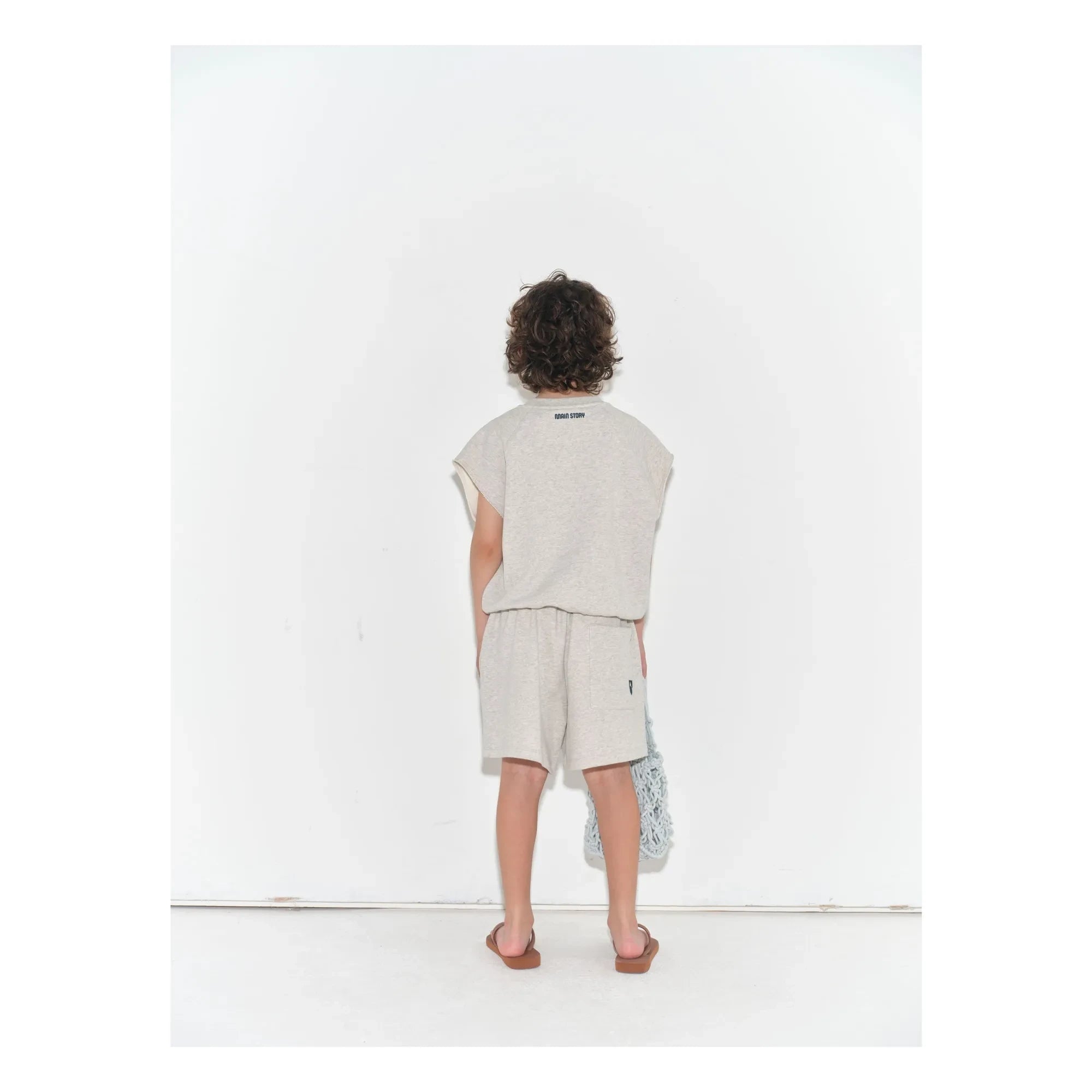 Main Story – Locker geschnittene Jogger-Shorts aus Bio-Baumwolle | Grau
