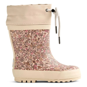 Wheat - Thermo-Printed Floral Rain Boots | Pink