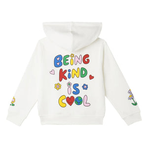 Stella McCartney Kids - Çiçekli Kapüşonlu Sweatshirt | Fildişi