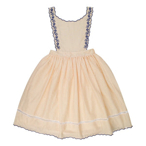 THE LiTTLE POETS - Teresa Carreaux Embroidered Dress | Pale yellow