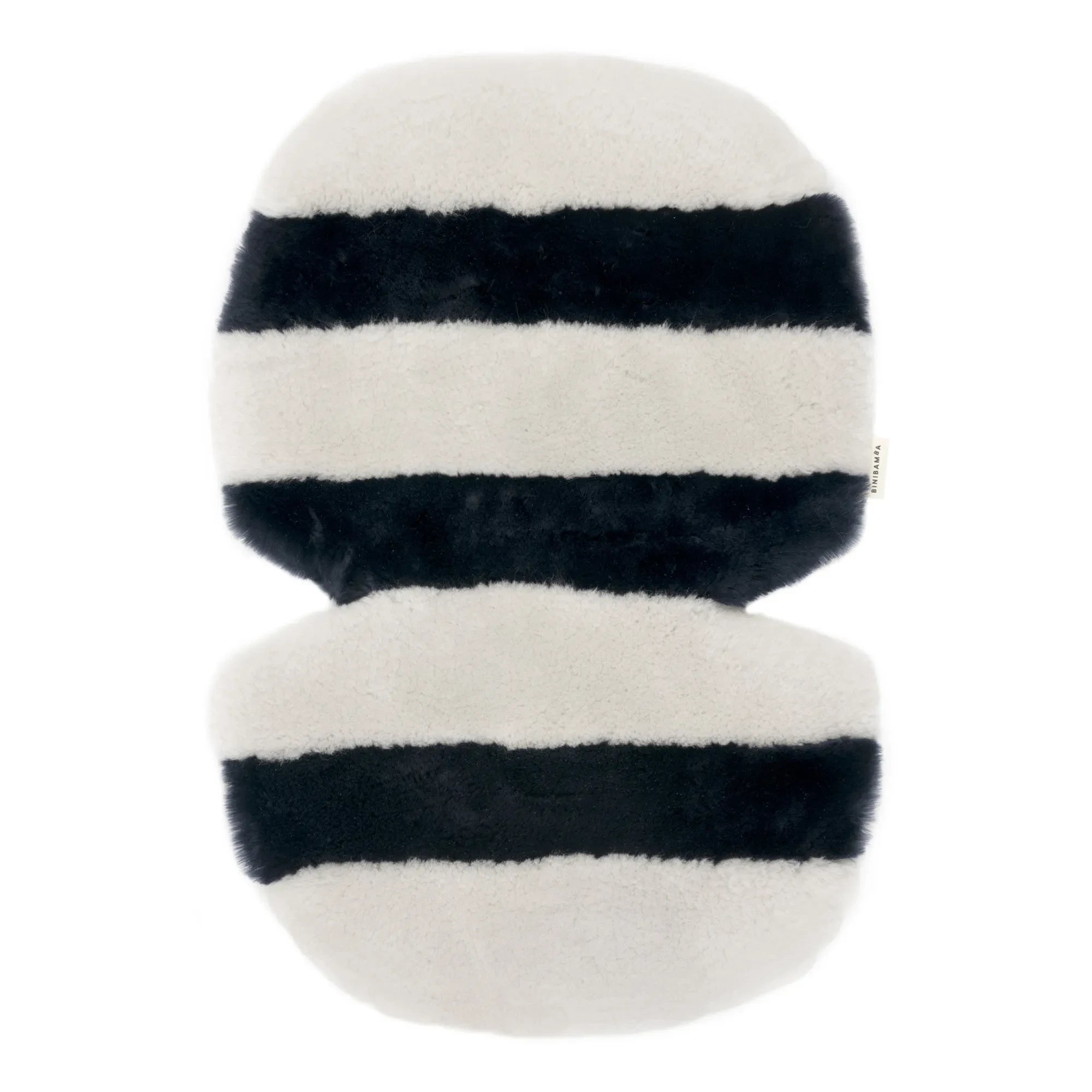 BINIBAMBA - Sheep Leather Mat for Stroller or Basket Bed | Half Moon Striped