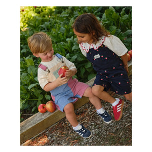 Goldie + Ace - Strawberry Short Overalls | Navy Blue