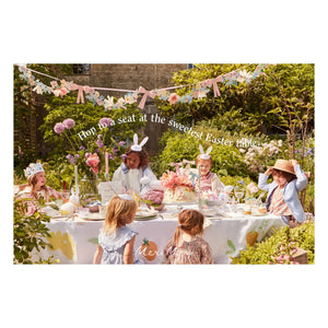 Meri Meri - İlkbahar çiçekli tavşan tabaklar - 8'li Set | Pastel