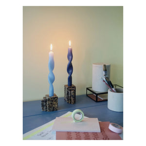Broste Copenhagen - Büküm Mumlar - 2'li Set | Açık Mavi