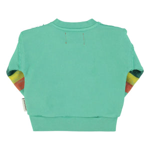 Piupiuchick - Striped Organic Cotton Sweatshirt | Green
