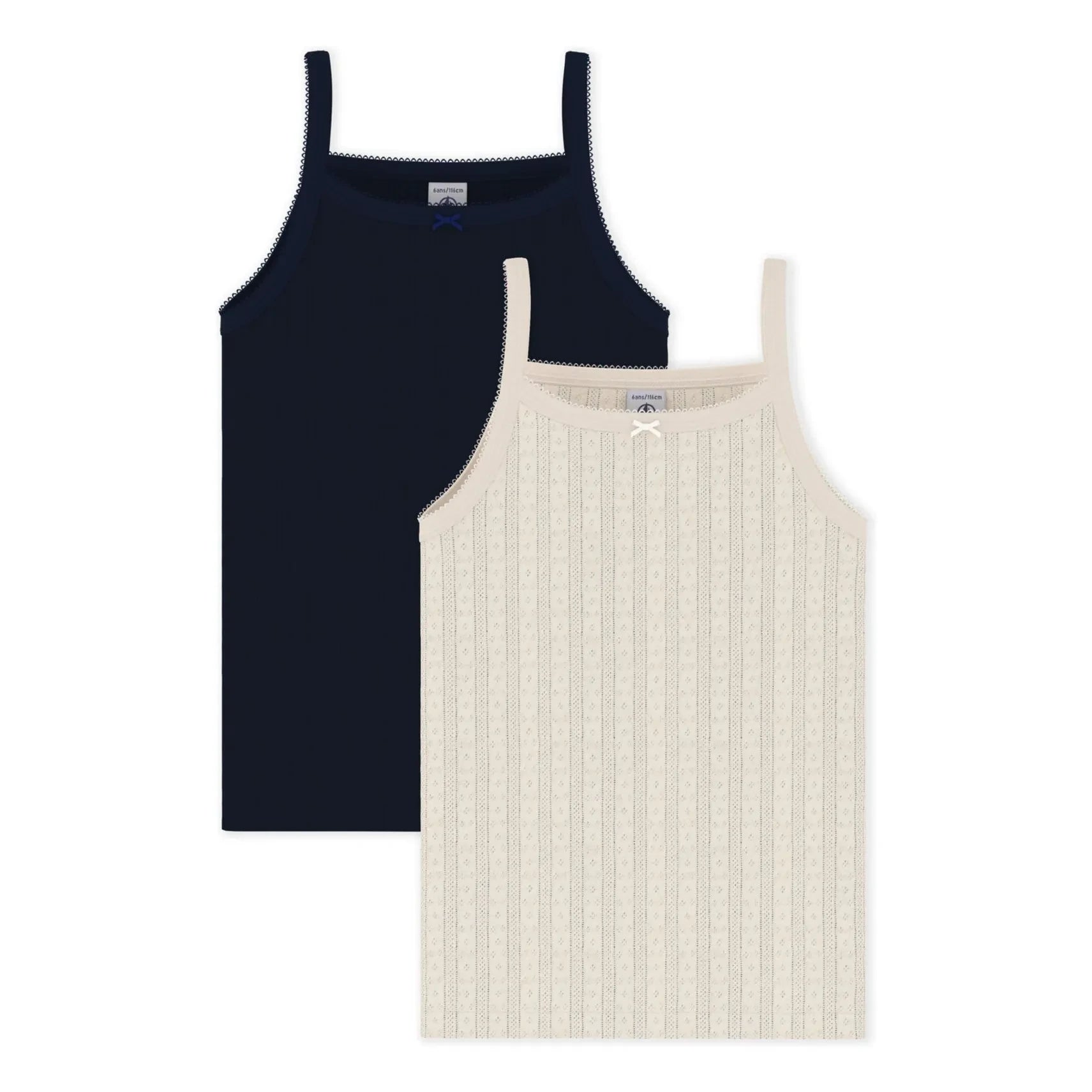 Petit Bateau - Trägertops im 2er-Set | Marineblau