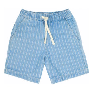 Jenest - Knox Gestreifte Bio-Baumwoll-Jeansshorts | Blau