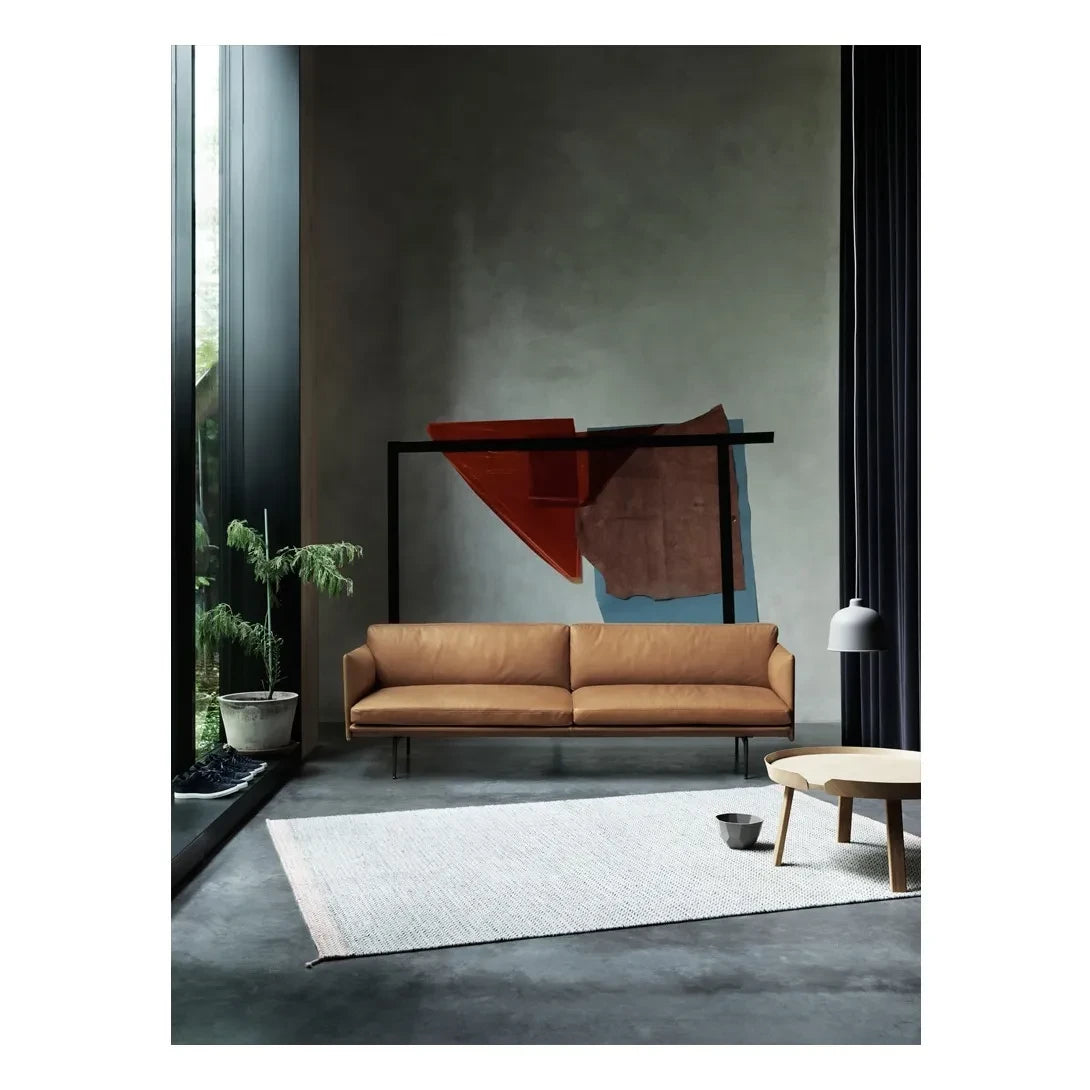 Muuto - Outline Leder 3-Sitzer Sofa | Cognac