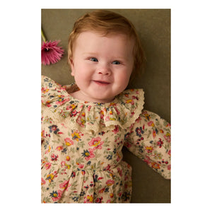 Louise Misha – India Fleurie Overall aus Bio-Baumwolle | Creme