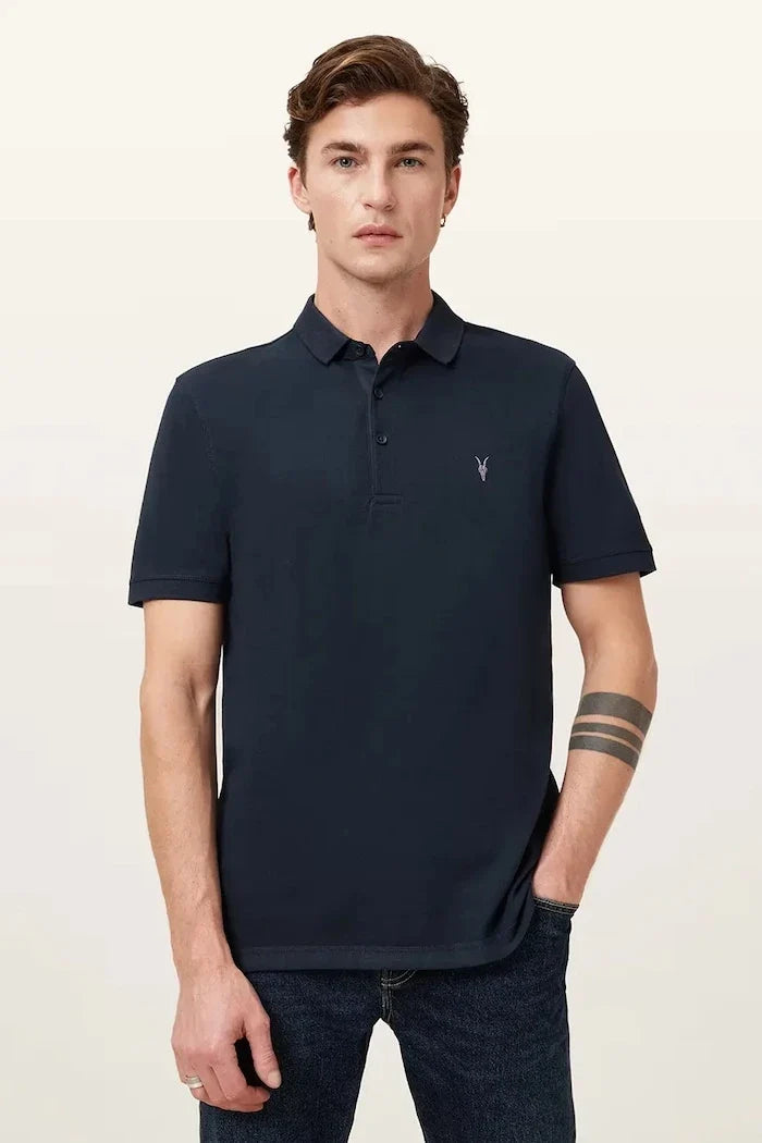 AllSaints erkek pamuklu yakalı tişört