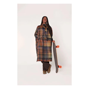 Rainkiss - Tartan yağmurluk pelerin - Kadın koleksiyonu | Turuncu