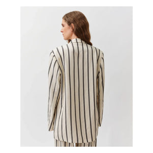 Diega - Verino Striped Jacket | Ivory